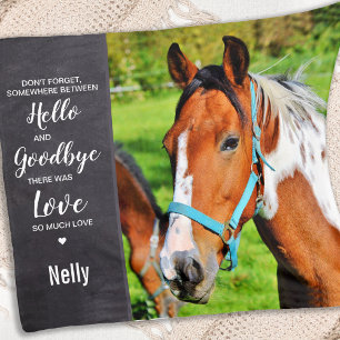 Couverture Polaire Horse Pet Memorial Keepsaké Horse Photo