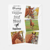 Couverture Polaire Horse Pet Memorial Keepsaké Photo Collage (Devant)