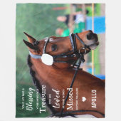 Couverture Polaire Horse Pet Memorial Sympathy Citation Photo (Devant)