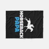 Couverture Polaire Horseback Papa Horse Riding (Devant (Horizontal))