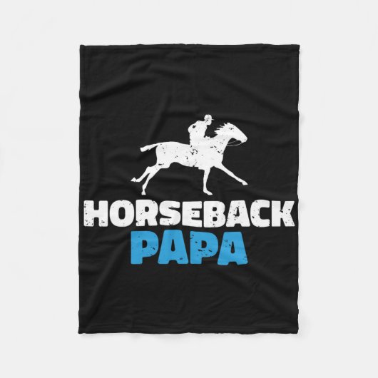 Couverture Polaire Horseback Papa Horse Riding (Devant)