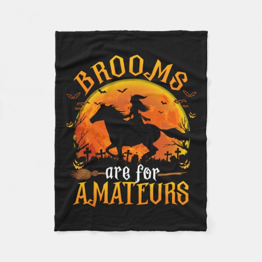 Couverture Polaire Horses Sorcière Halloween Drôle Chambres Sont Pour (Devant)