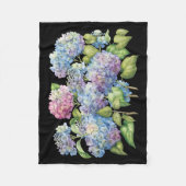 Couverture Polaire Hortensias en fleur (Devant)