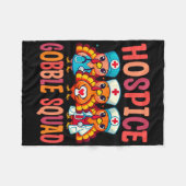 Couverture Polaire Hospice Nurse Thanksgiving Gobble Squad Fall Autum (Devant (Horizontal))