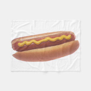 Couverture Polaire Hot-dog avec de la moutarde