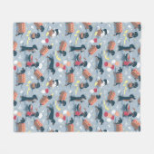 Couverture Polaire Hot dogs et limonade chien de dachshund été (Devant (Horizontal))