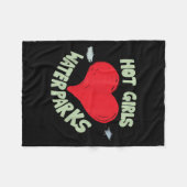 Couverture Polaire Hot Girls Love Water Parks Heart Arrow (Devant (Horizontal))
