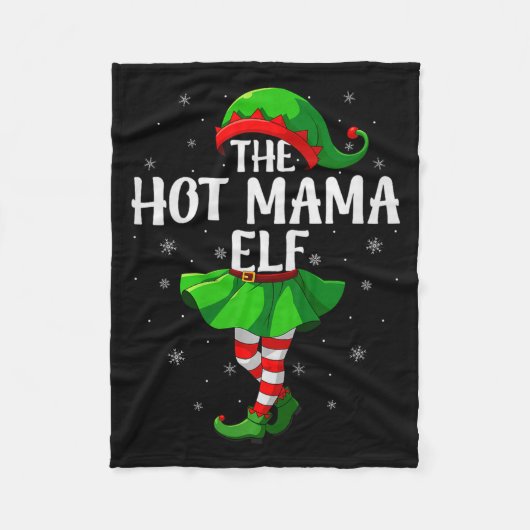 Couverture Polaire Hot Mama Elf Christmas Girls Women Elf Squad Xmas (Devant)