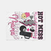 Couverture Polaire Hot Mess Toujours Stress Billard Mama Mère D (Devant (Horizontal))
