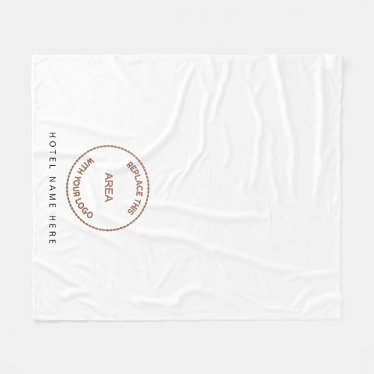 Couverture Polaire Hotel Guest House Nom Logo Blanc (Devant (Horizontal))