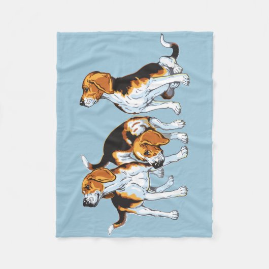 Couverture Polaire Hound beagle (Devant)