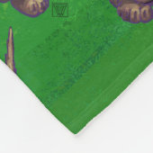 Couverture Polaire Hound Chien Noël sur Green (Coin)