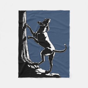 Couverture Polaire Hound Dog Blanket Chasse Chien Art Fleece Blanches