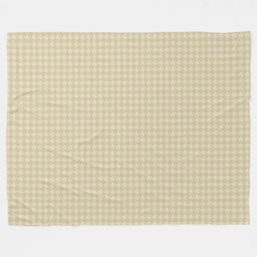 Couverture Polaire Houndstooth à la crème d'or (Devant (Horizontal))