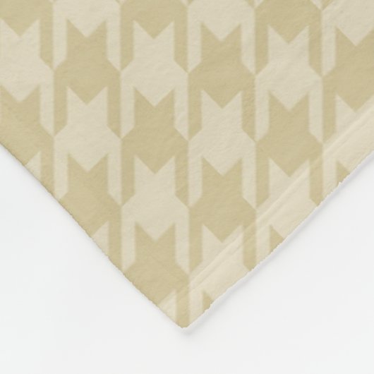 Couverture Polaire Houndstooth à la crème d'or (Coin)