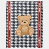 Couverture Polaire Houndstooth Bear Home (Devant)