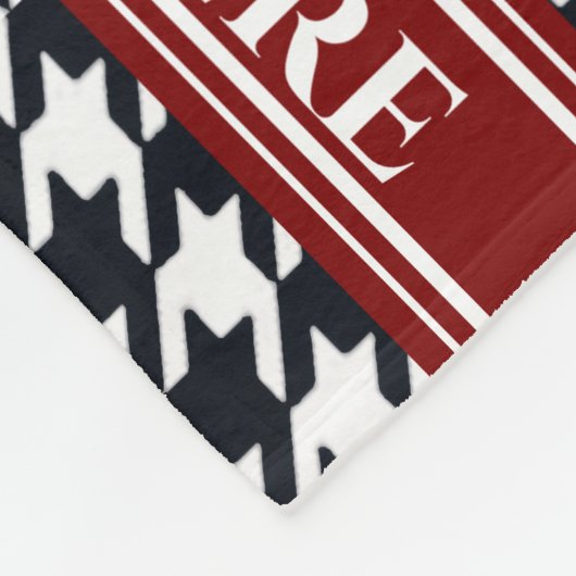 Couverture Polaire Houndstooth Bear Home (Coin)