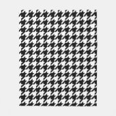 Couverture Polaire Houndstooth Black White Classic Motif de tissage (Devant)
