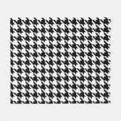 Couverture Polaire Houndstooth Black White Classic Motif de tissage (Devant (Horizontal))