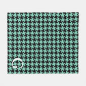 Couverture Polaire Houndstooth moderne noir (Devant (Horizontal))