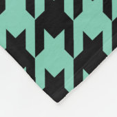 Couverture Polaire Houndstooth moderne noir (Coin)
