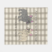 Couverture Polaire House is not a home without a dog (Devant (Horizontal))