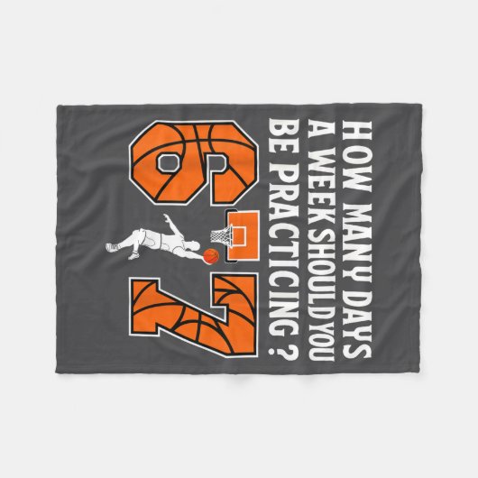 Couverture Polaire How Many Days Funny 67 Meme Basketball Practicing  (Devant (Horizontal))