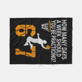 Couverture Polaire How Many Days Funny 67 Meme Basketball Practicing (Devant (Horizontal))