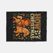 Couverture Polaire Howdy Christmas Cowboy Gingerbread Design  (Devant (Horizontal))