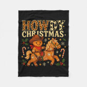Couverture Polaire Howdy Christmas Cowboy Gingerbread Design  (Devant)