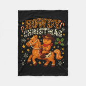 Couverture Polaire Howdy Christmas Cowboy Gingerbread Design  (Devant)