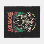 Couverture Polaire Howdy Dancing Skeleton Funny Noël Holiday (Devant (Horizontal))