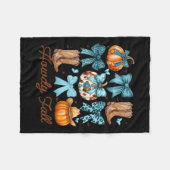 Couverture Polaire Howdy Fall Citrouille occidental Coquette Bow Citr (Devant (Horizontal))