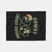 Couverture Polaire Howdy Lucky Charm Western St Patrick Shamrock (Devant (Horizontal))
