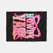 Couverture Polaire Howdy Yall Cowboy Boots Coquette Bow Western Valen (Devant (Horizontal))