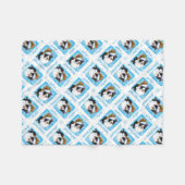Couverture Polaire Howlidays heureux border collie (Devant (Horizontal))