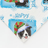 Couverture Polaire Howlidays heureux border collie (Coin)