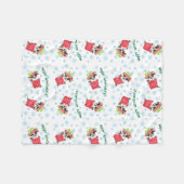 Couverture Polaire Howlidays heureux Boston Terrier (Devant (Horizontal))