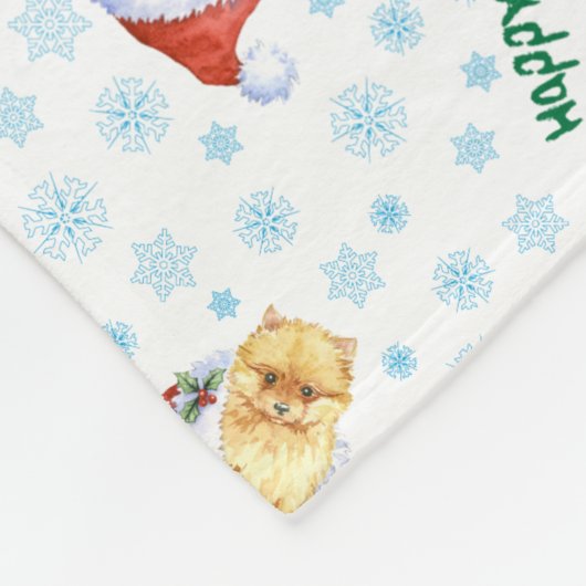 Couverture Polaire Howlidays heureux Pomeranian (Coin)