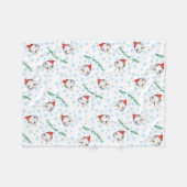 Couverture Polaire Howlidays heureux Westie (Devant (Horizontal))