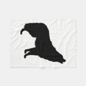 Couverture Polaire Howling Wolf Silhouette (Devant (Horizontal))