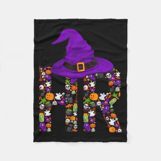 Couverture Polaire Hr Witch Human Resources Pumpkin Halloween Costume (Devant)