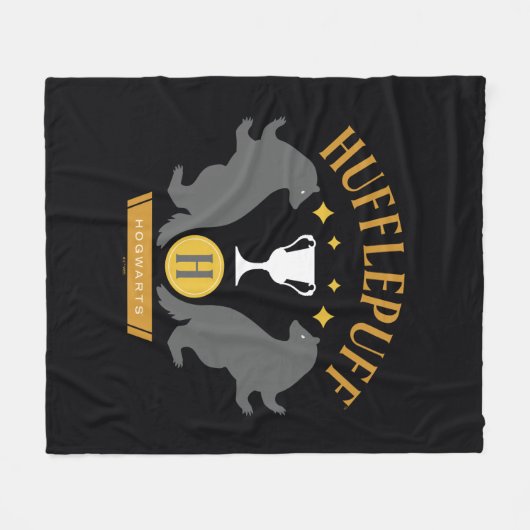 Couverture Polaire HUFFLEPUFF™ Badger and Cup House Pride Graphisme (Devant (Horizontal))