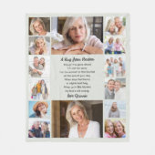 Couverture Polaire Hug de Heaven Poem Multiphoto Collage Memorial (Devant)