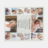 Couverture Polaire Hug de Heaven Poem Multiphoto Collage Memorial (Devant (Horizontal))