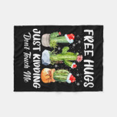 Couverture Polaire Hug Just Kidding Dont Touch Me Funny Cactus Christ (Devant (Horizontal))