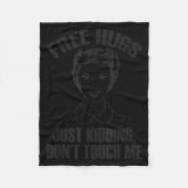 Couverture Polaire Hug, Just Kidding Funny Saying, Do Not Touch Me (Devant)