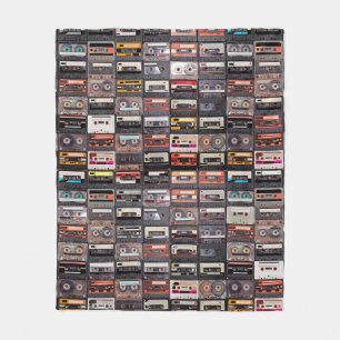 Couverture Polaire Huge collection of cassettes audio. Rétro musical 