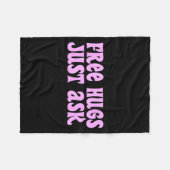 Couverture Polaire Hugs Just Ask Funny Sarcastic Joke Family  (Devant (Horizontal))