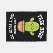Couverture Polaire Hugs Just Kidding Don't Touch Me Funny Cactus (Devant (Horizontal))